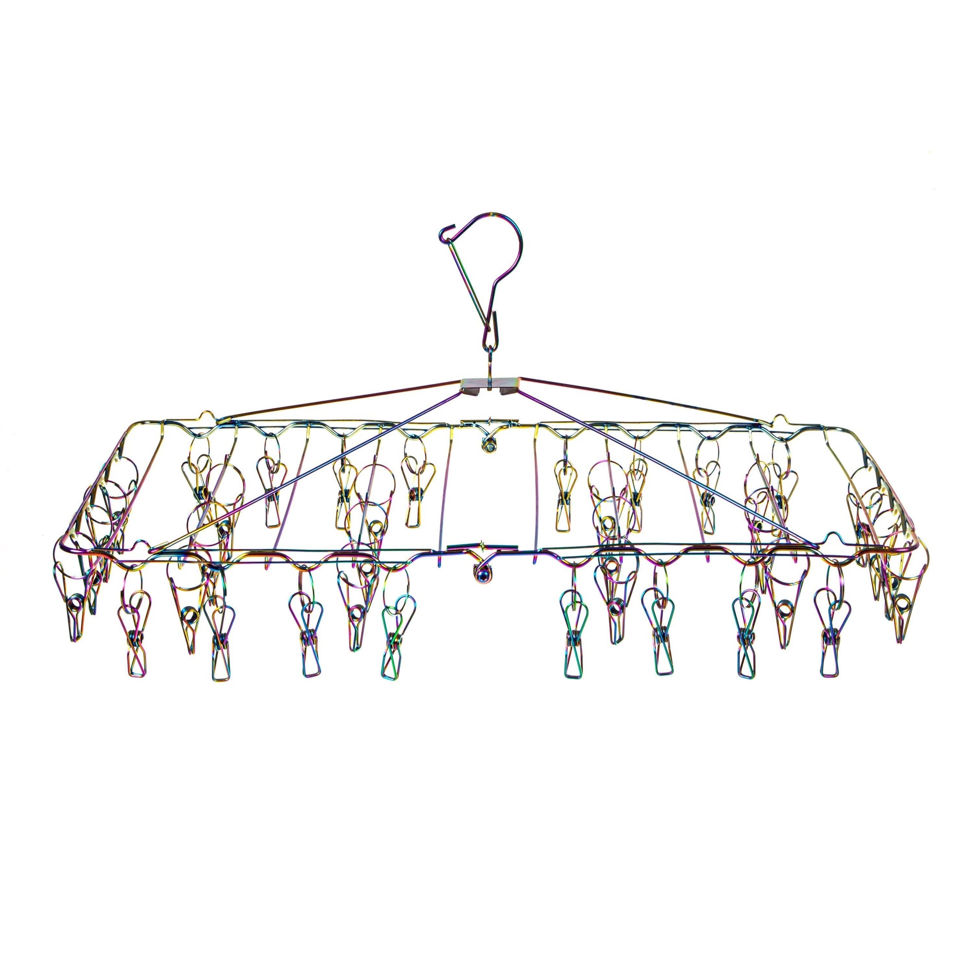 Silver Peg (Rust Proof) & Rainbow Foldable Hanger (Rust Resistant) Bundle - EcoLuxe Living