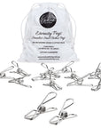 Silver Stainless Clothing Pegs 20 Pack - EcoLuxe Living