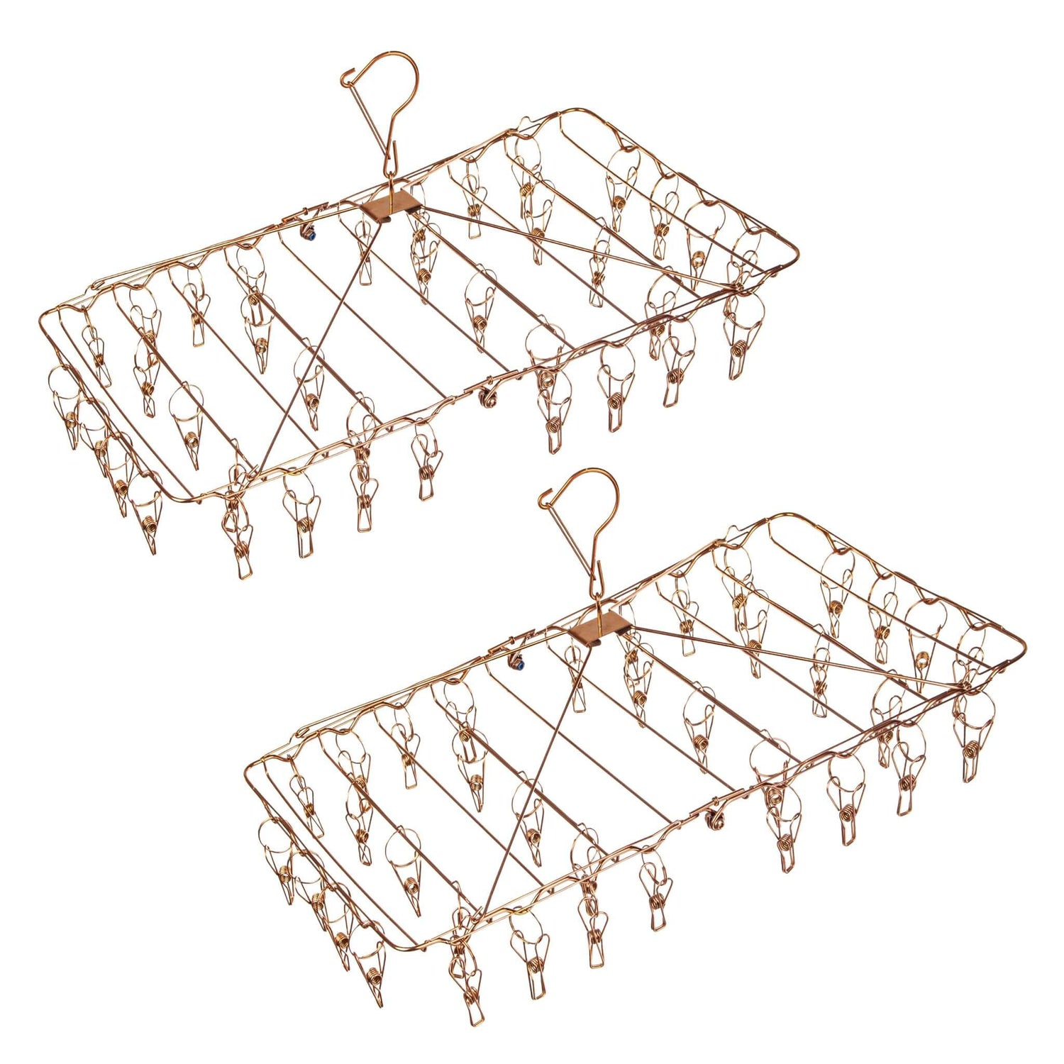 2x Foldable Stainless Peg Hangers (Rust Resistant) Bundle - EcoLuxe Living