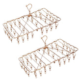 2x Foldable Stainless Peg Hangers (Rust Resistant) Bundle - EcoLuxe Living