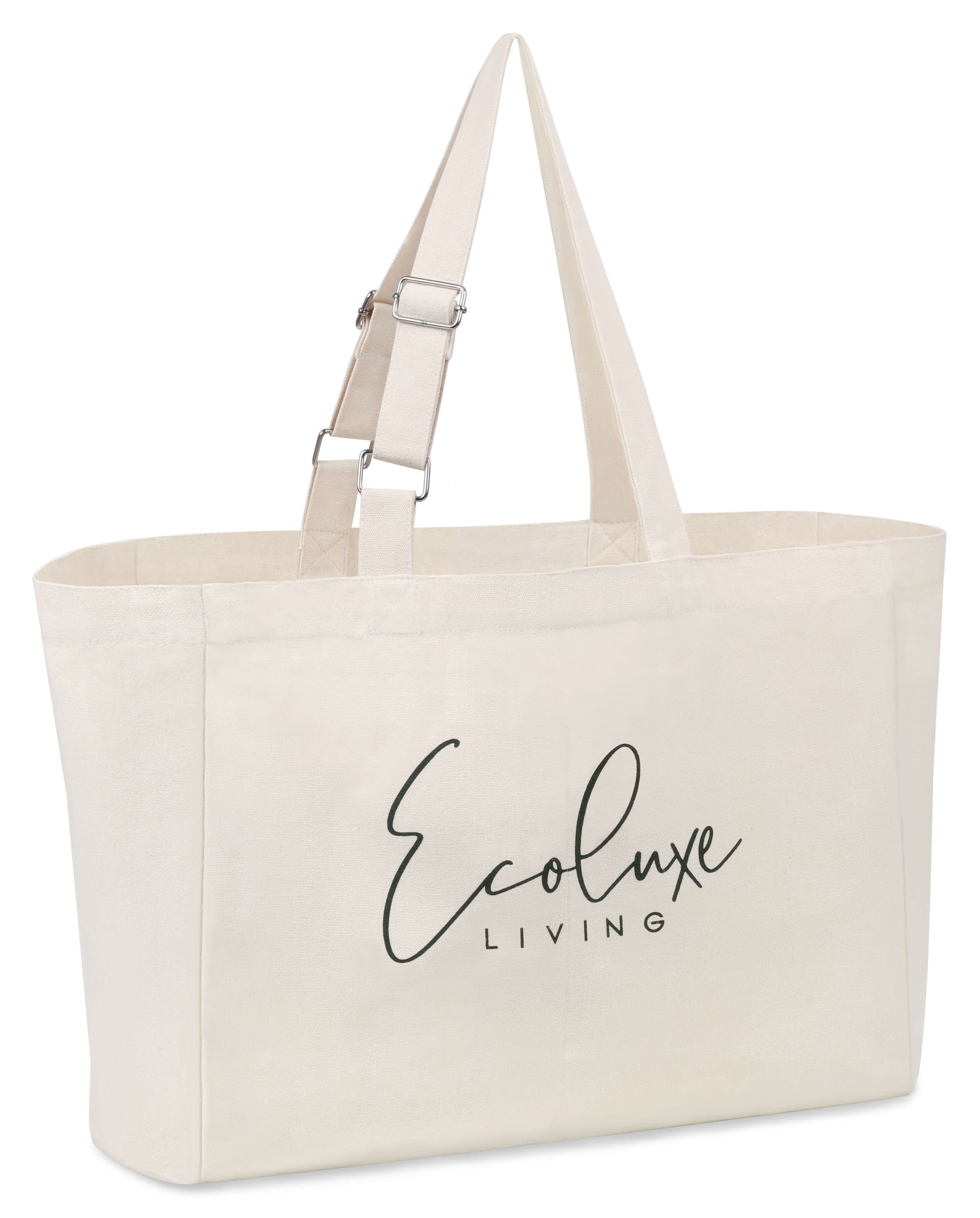 Large Tote w/ Adjustable Strap and 6 Internal Pockets - EcoLuxe Living