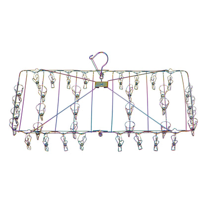 Silver Peg (Rust Proof) &amp; Rainbow Foldable Hanger (Rust Resistant) Bundle - EcoLuxe Living