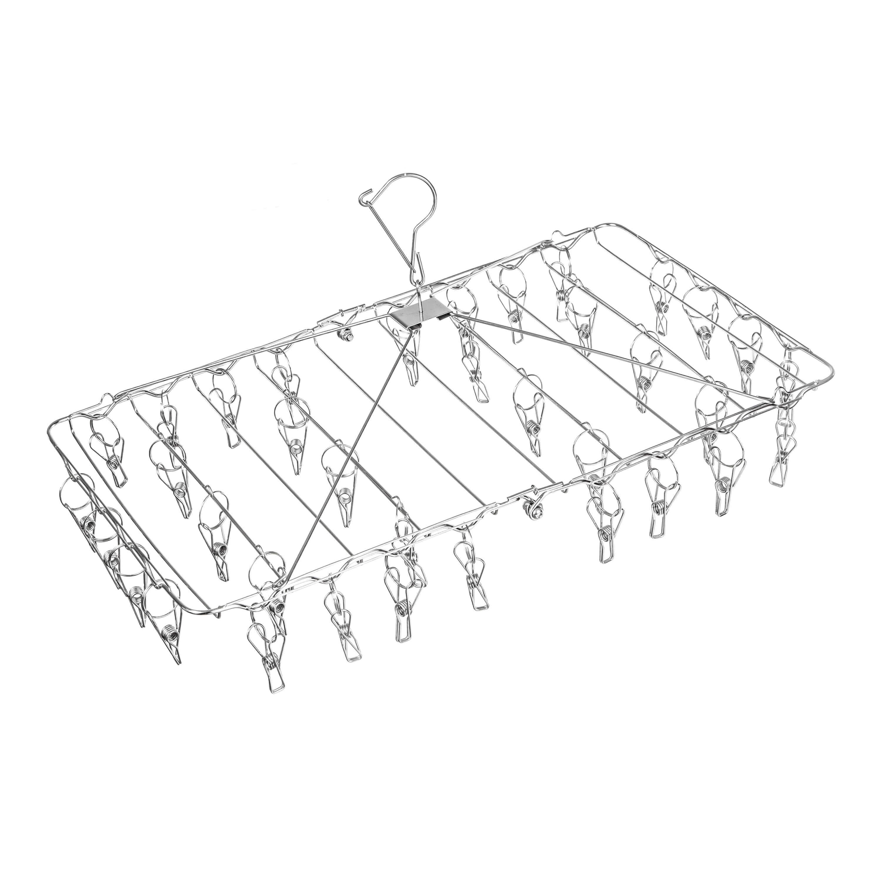 2x Foldable Stainless Peg Hangers (Rust Resistant) Bundle - EcoLuxe Living