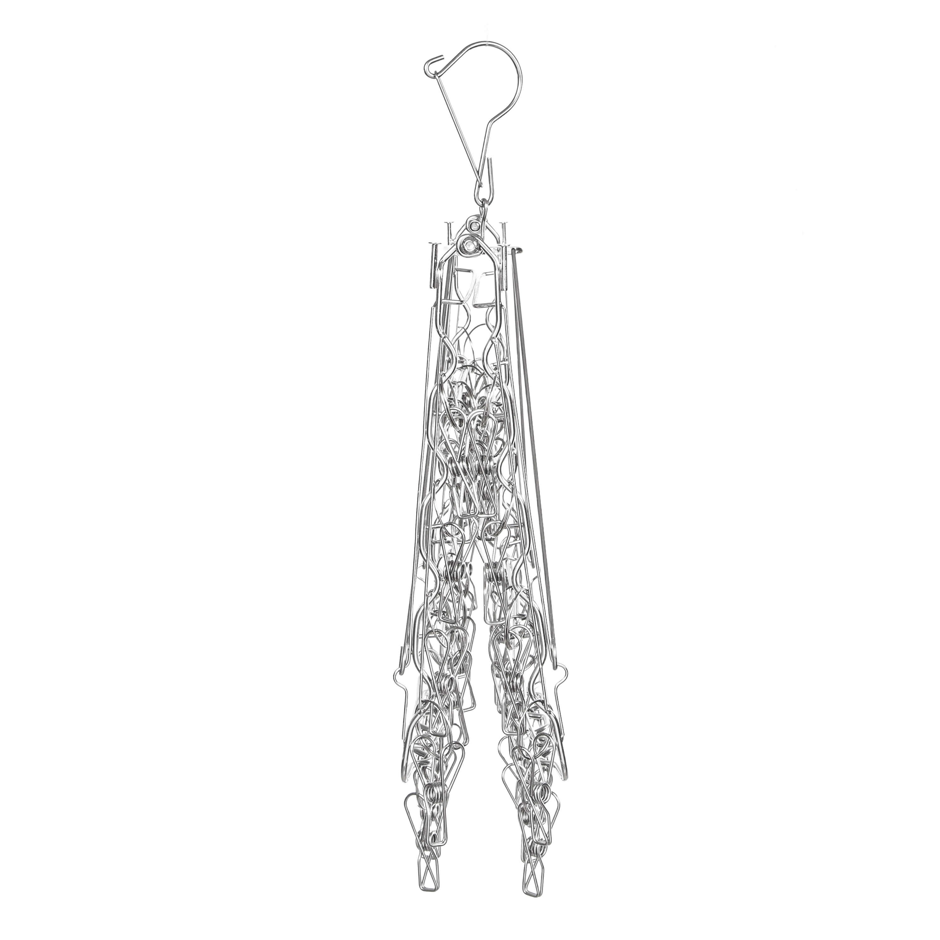 Silver Peg (Rust Proof) &amp; Foldable Peg Hanger (Rust Resistant) Bundle - EcoLuxe Living