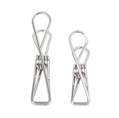 Silver Stainless Clothing Pegs 20 Pack - EcoLuxe Living